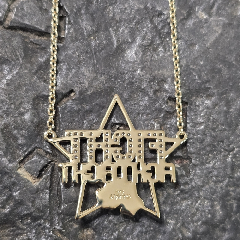 Trump 14kt Gold Vermeil Fight Fight Fight Necklace View 3